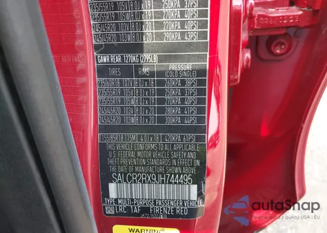 2018 Land Rover Discovery Sport Hse from USA, damaged, VIN SALCR2RX9JH744495